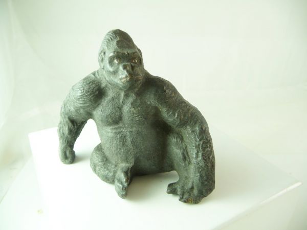 Lineol Gorilla sitzend, schwarz/braun - sehr guter Zustand