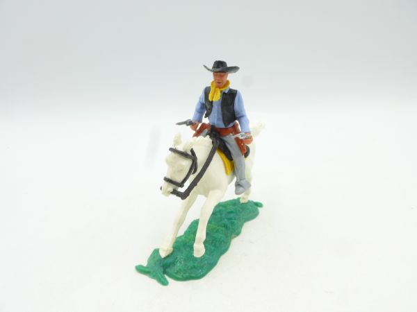 Timpo Toys Cowboy mounted with 2 pistols, nice trousers