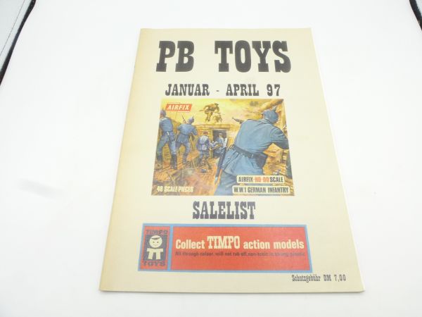 PB Toys Preisliste / Salelist Januar-April 1997