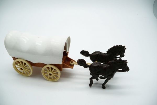 Crescent Toys Covered wagon, white/brown - great colour combination, very good condition