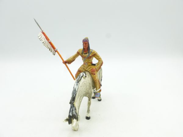 Modification 7 cm Winnetou with lance on grazing horse
