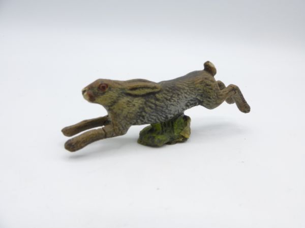 Lineol Hare running with base - great painting, good condition, cracking