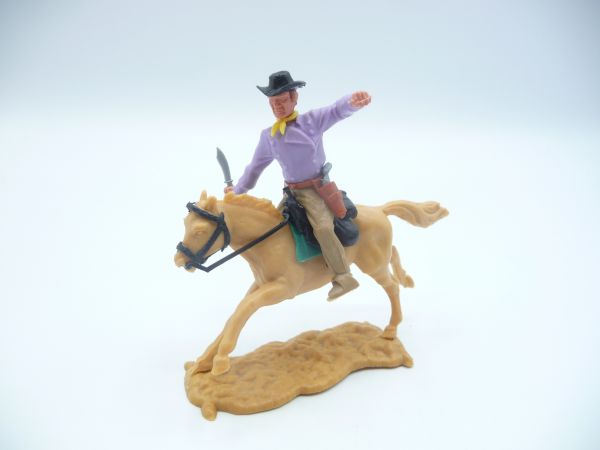 Timpo Toys Cowboy 3. Version reitend mit Messer