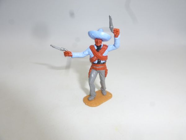 Timpo Toys Mexican standing, light blue, shooting 2 pistols wildly