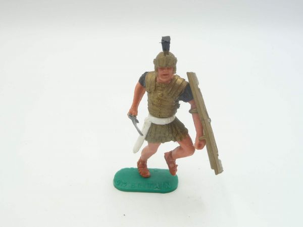 Timpo Toys Römer laufend schwarz, mit Kurzschwert - eine Schlaufe defekt