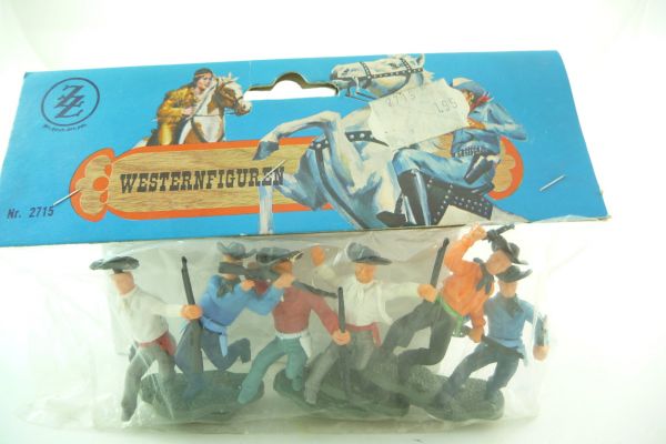 ZZ Toys 6 standing Cowboys - orig. packing