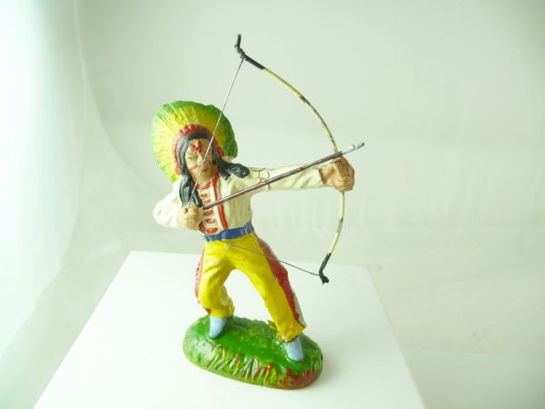 Durso Indianer stehend Bogen schießend - tolle Figur, schöne Bemalung