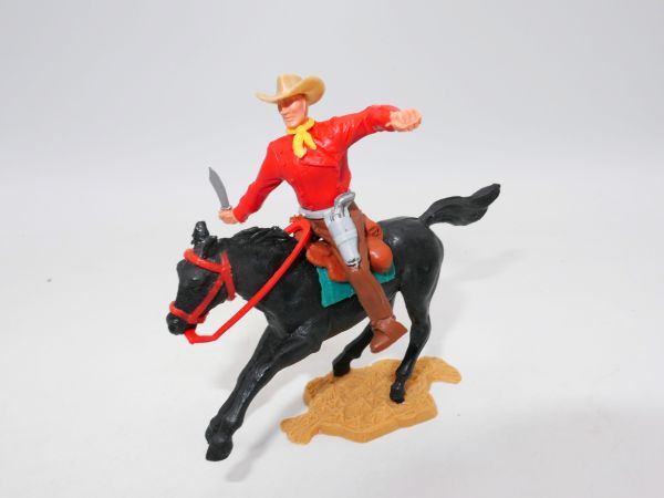 Timpo Toys Cowboy 3rd version riding with knife