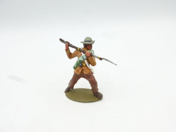 Soldier defending with bayonet, falling backwards
