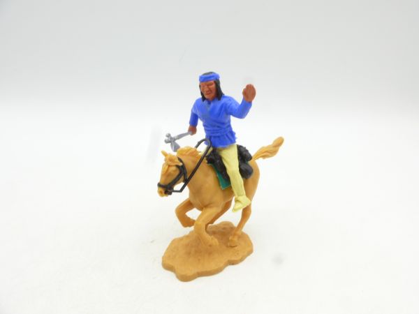 Timpo Toys Apache reitend, mittelblau - mit Originalpreisschild