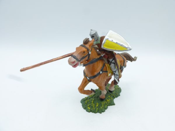 Elastolin 7 cm Norman with lance on horseback, No. 8855 - early 3s figure