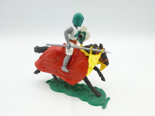 Timpo Toys Medieval knight riding, white/green with sword