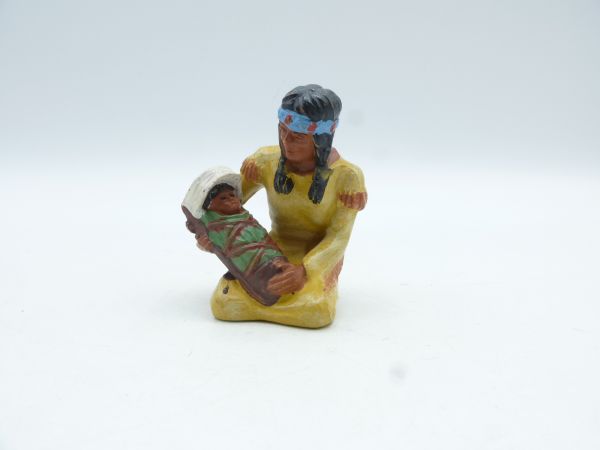 Elastolin 7 cm Indian woman with child, No 6833
