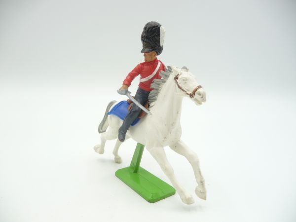 Britains Deetail Waterloo; Englishman on horseback, looking to the right, sabre down
