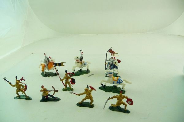 Marx Convolute knights 3 cm - foot figures very good condition