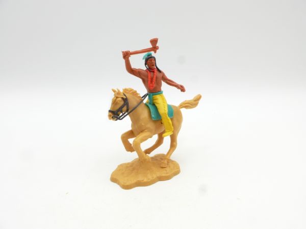 Timpo Toys Indian 2nd version on horseback with tomahawk