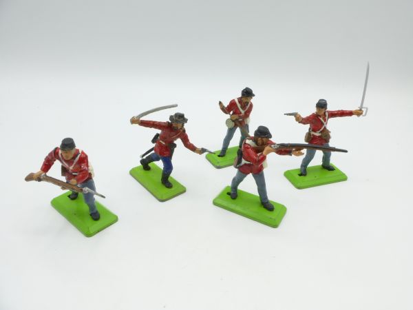 Britains Deetail 5 soldiers - in beautiful collector's painting