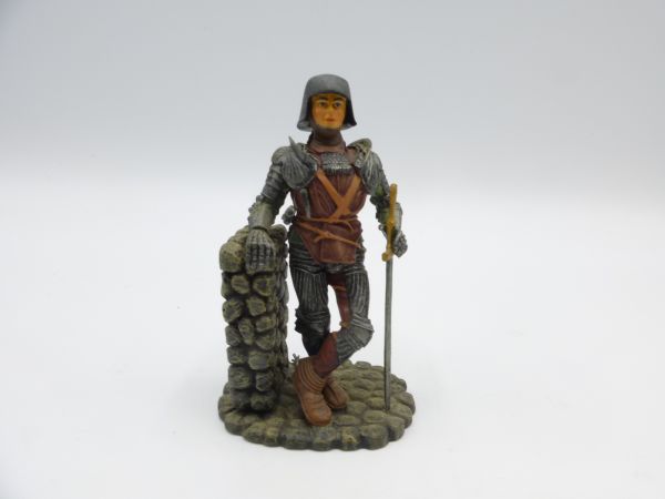 Modification 7 cm Germania; knight with sword leaning against a wall
