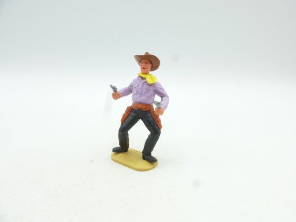 Timpo Toys Cowboy 2. Version stehend mit 2 Pistolen schießend