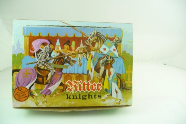 Elastolin 5,4 cm Bulk box / empty box for knights swoppets - very good condition