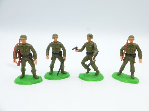 Elastolin 5,4 cm Beautiful set of American soldiers (4 figures)
