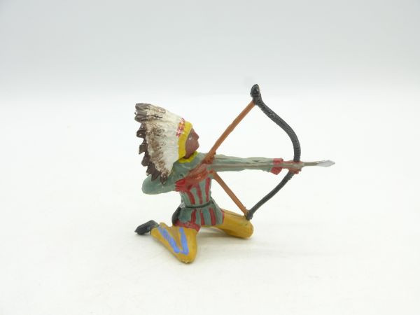 Merten Indian kneeling with bow + arrow