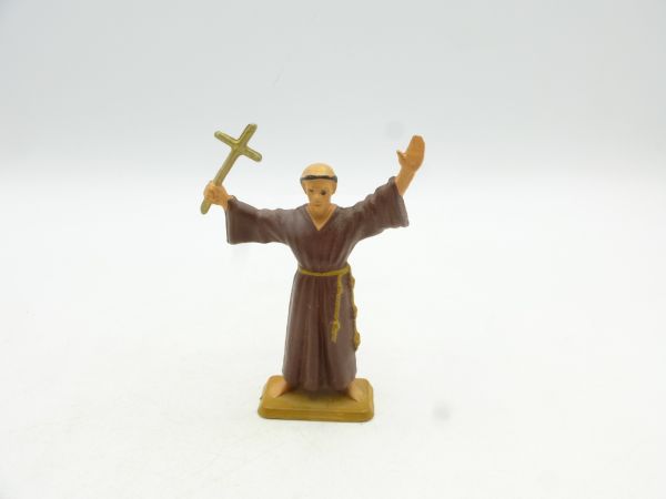 Starlux Monk, holding up a cross - early figure
