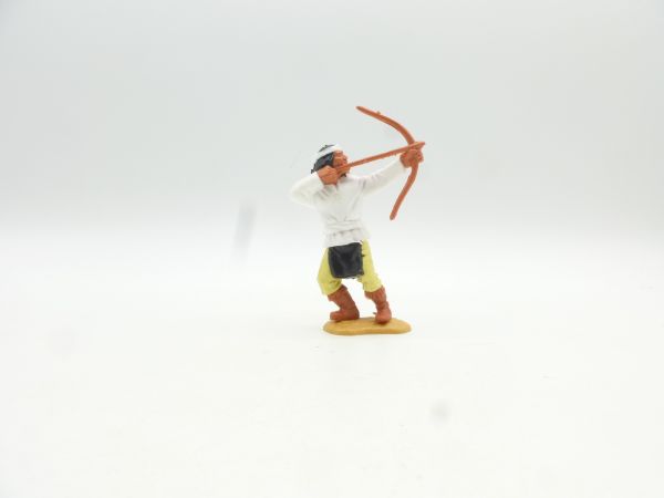 Timpo Toys Apache stehend (weiß), Bogenschütze - seltenes Unterteil