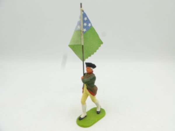 Elastolin 7 cm American Militia: Flag bearer marching, No. 9136