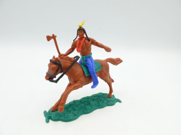 Timpo Toys Indianer 2. Version reitend mit Tomahawk