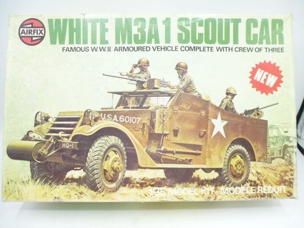 Airfix 1:35 White M3A1 Scout Car - orig. packaging, on cast