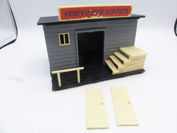 Timpo Toys Stage Coach Station, schwarz-grau/hellgelb