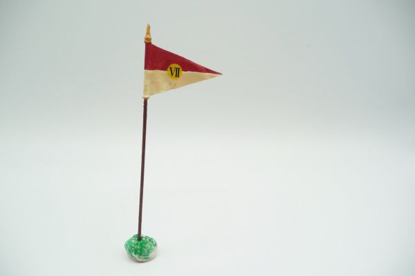 Umbau 7 cm Fahne VII, weiß/rot (11 cm Höhe) - passend zu 7 cm Figuren
