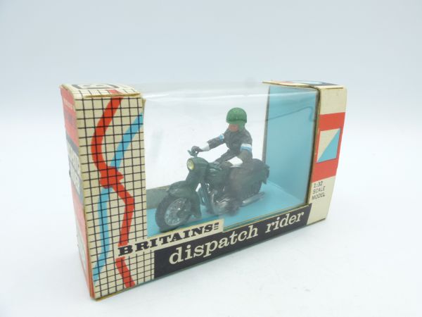 Britains Dispatch Rider, No. 9698 - orig. packaging, top condition, early box
