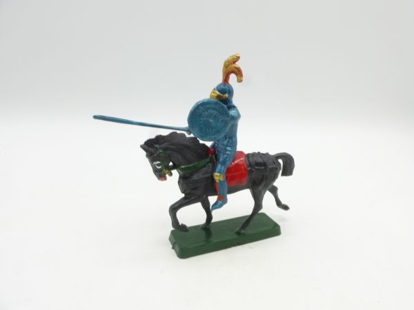 Starlux Knight riding with lance + shield (blue)