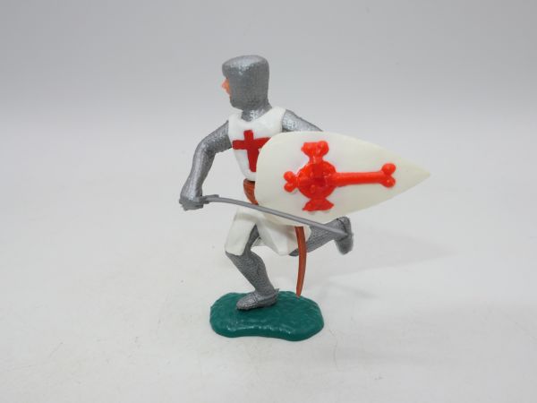 Timpo Toys Kreuzritter 2. Version laufend mit Schwert - Schildschlaufen ok