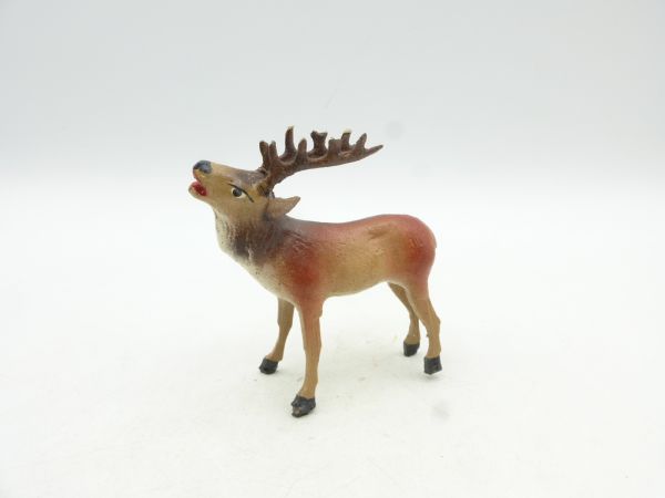Stag roaring (made of wood, antlers plastic), height 6 cm
