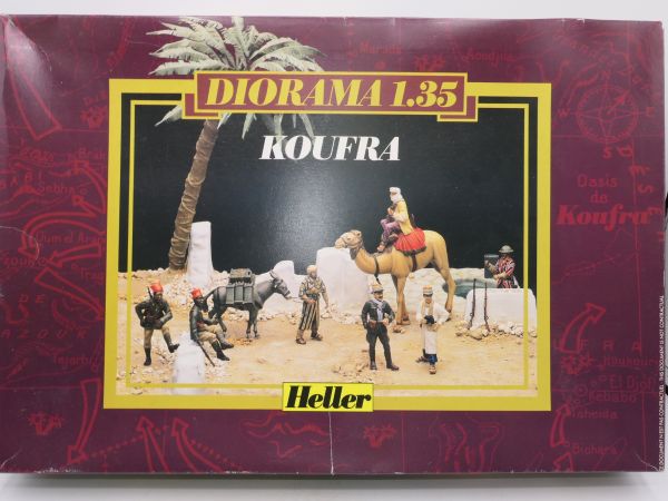 Heller 1:35 Diorama "Koufra", No. 81101 - orig. packaging, on cast