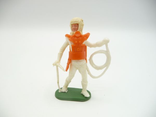Cherilea Astronaut (white/orange) with pickaxe + hose - rare colour
