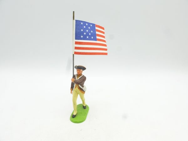 Elastolin 7 cm Regiment Washington: Fahnenträger im Marsch, Nr. 9136
