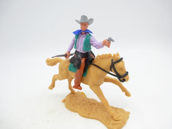 Timpo Toys Cowboy 2. Version reitend mit Gewehr + Pistole