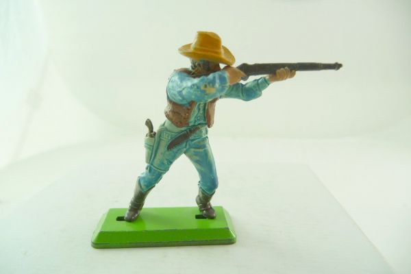 Britains Deetail Cowboy standing firing, light-blue