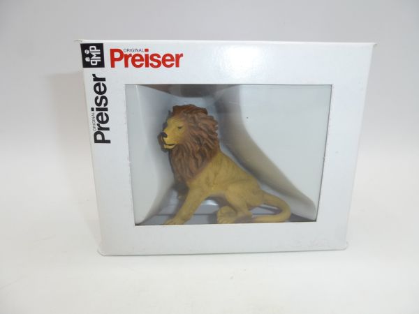 Preiser Lion sitting, No. 47505 resp. 5713 - orig. packaging, brand new
