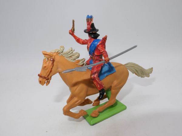 Britains Deetail Apache on horseback with pistol, spear at side