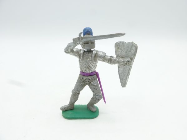 Timpo Toys Silberritter 1. Version stehend mit Schwert abwehrend