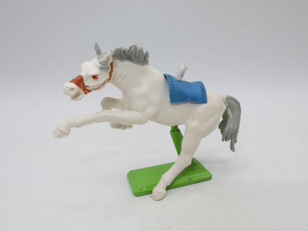 Britains Deetail Horse reared (white), blue blanket