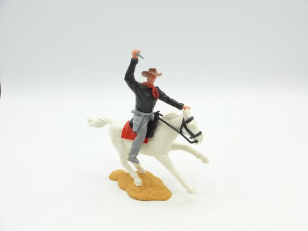 Timpo Toys Cowboy 2nd version riding with knife - great combination