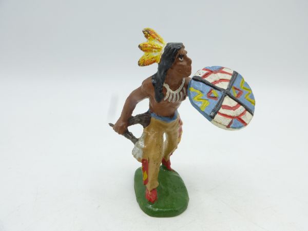 Tipple Topple Indianer vorgehend mit Tomahawk + Schild