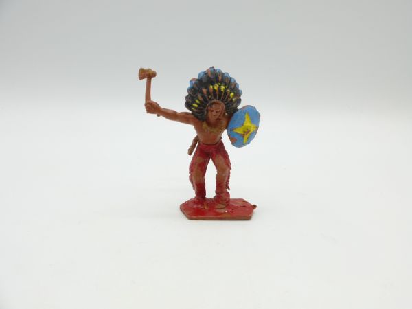 Lone Star Chief with axe + shield - rare figure, condition see photos