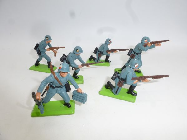 Britains Deetail Set of German soldiers (6 figures) 2nd version incl. emblem
